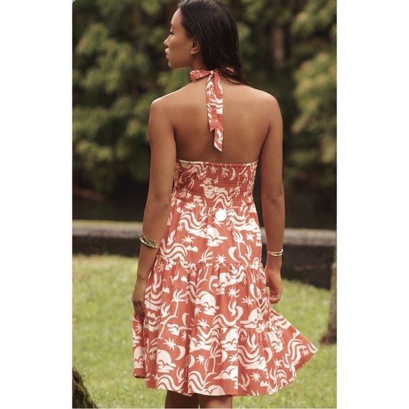 Anthropologie Celandine Daniella Manini Halter Full Skirt Dress - Picture 3 of 11